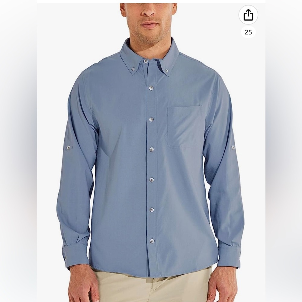 22. Roundtree & Yorke Men’s Dress Shirt in Blue